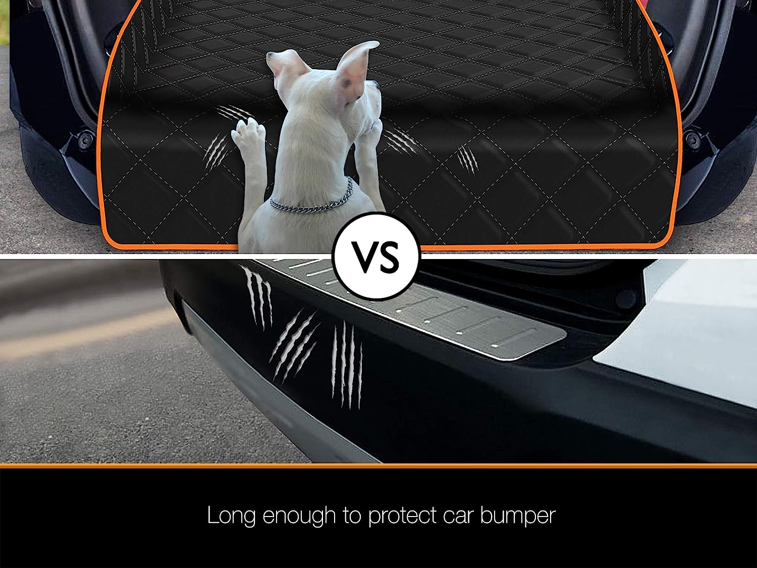 Ibuddy Dog Cargo Liner for Full-Size SUV, Waterproof Dog Seat Cover with Bumper Flap Protection Durable SUV Trunk Mat for Pets Keep Your Vehicle Trunk Clean Universal Fit X-Lager SUV Car Seat Cover image number 1