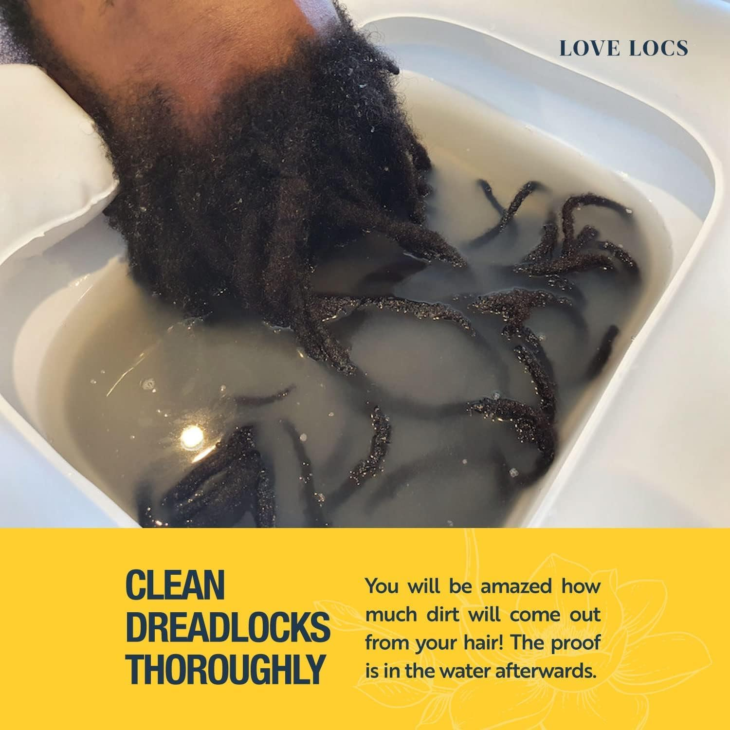 Love Locs Dreadlock Detox Powder with ACV | Deep Clean Loc Soak Wash | Scalp Cleanser for Build up | Cleansing and Clarifying | Natural | Residue-Free | Dreads Hair Products image number 1