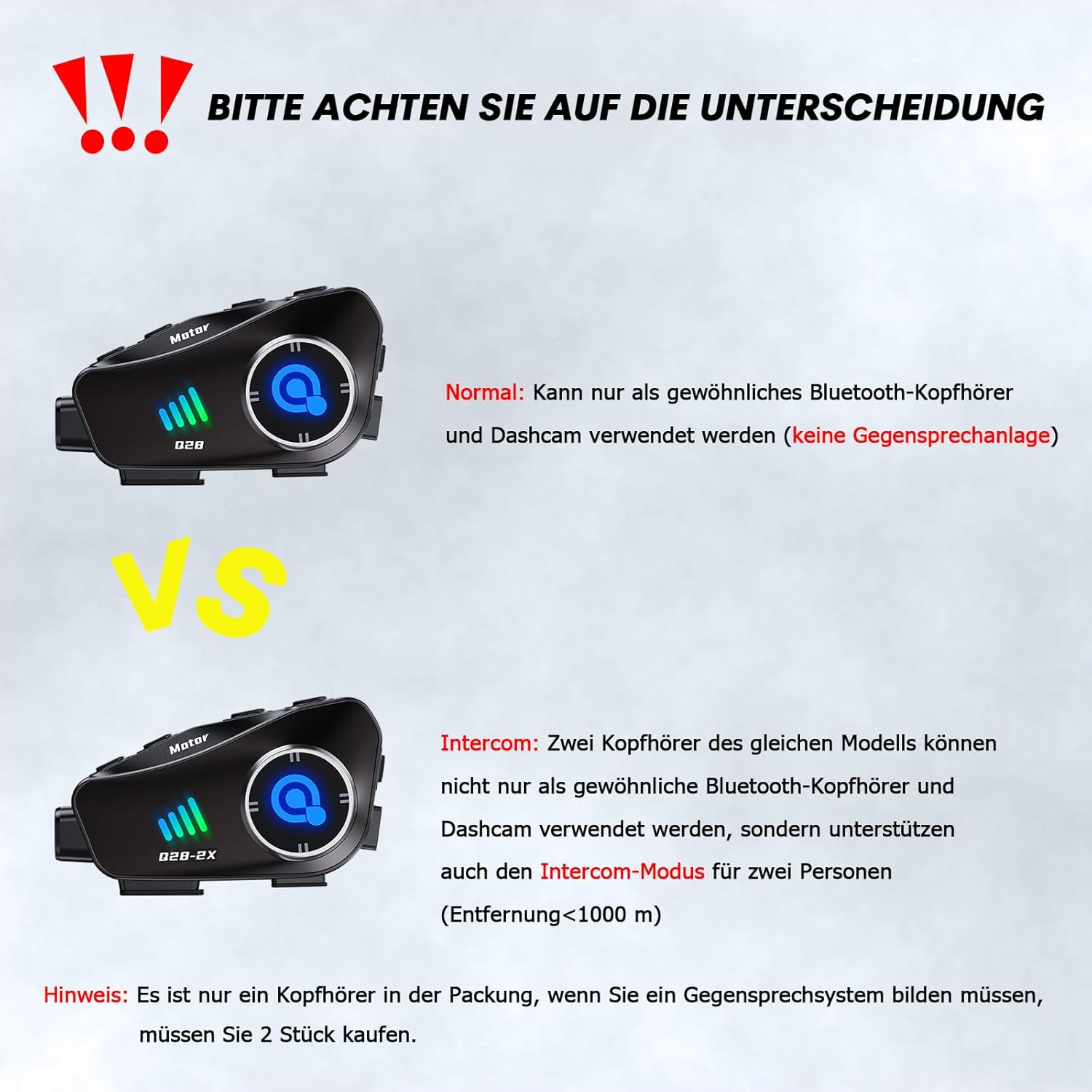 Motorcycle Helmet Headset Bluetooth with 1080P Camera Intercom Motorcycle Intercom Bicycle Communication System Helmet Headphones Motorcycle Helmet for 2 People Motorcycle Wireless Hands-Free Kit image number 2