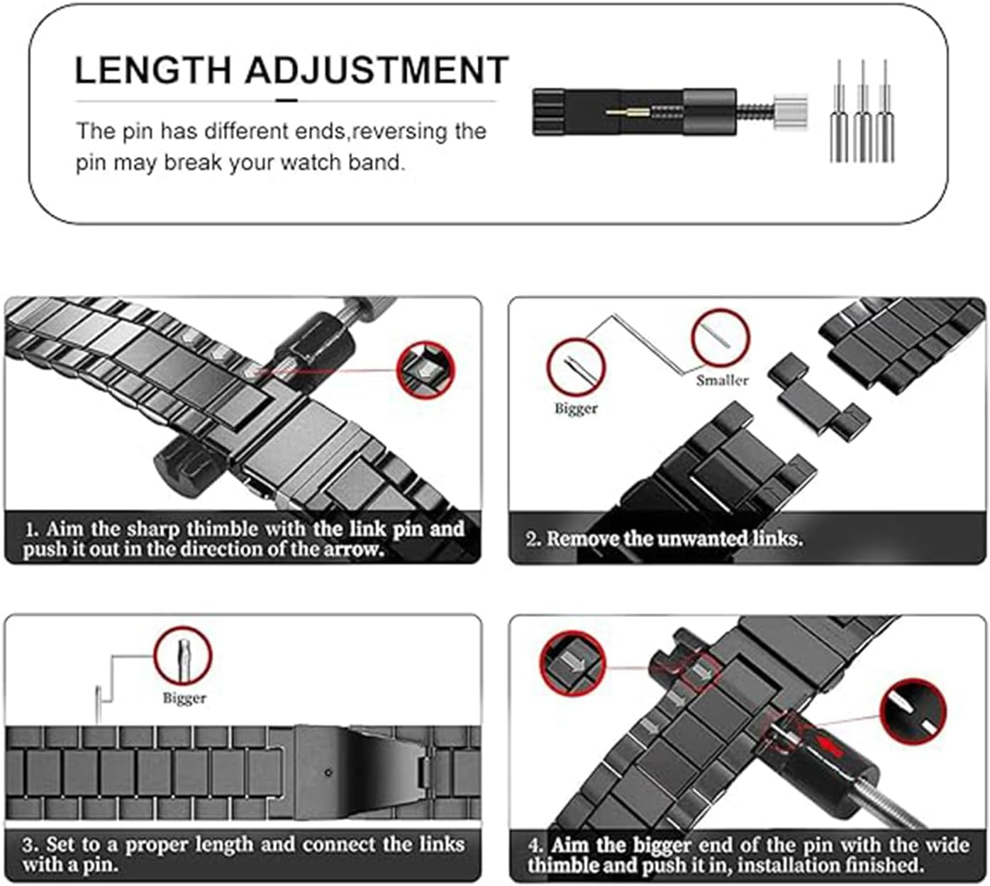 Compatible with Fitbit Versa 4/Fitbit Sense 2/Fitbit Versa 3/Fitbit Sense Metal Bands,Stainless Replacement Steel Straps for Women Men,Adjustable Metal Watch Bracelets,Wristbands Accessories - A-Gray image number 6