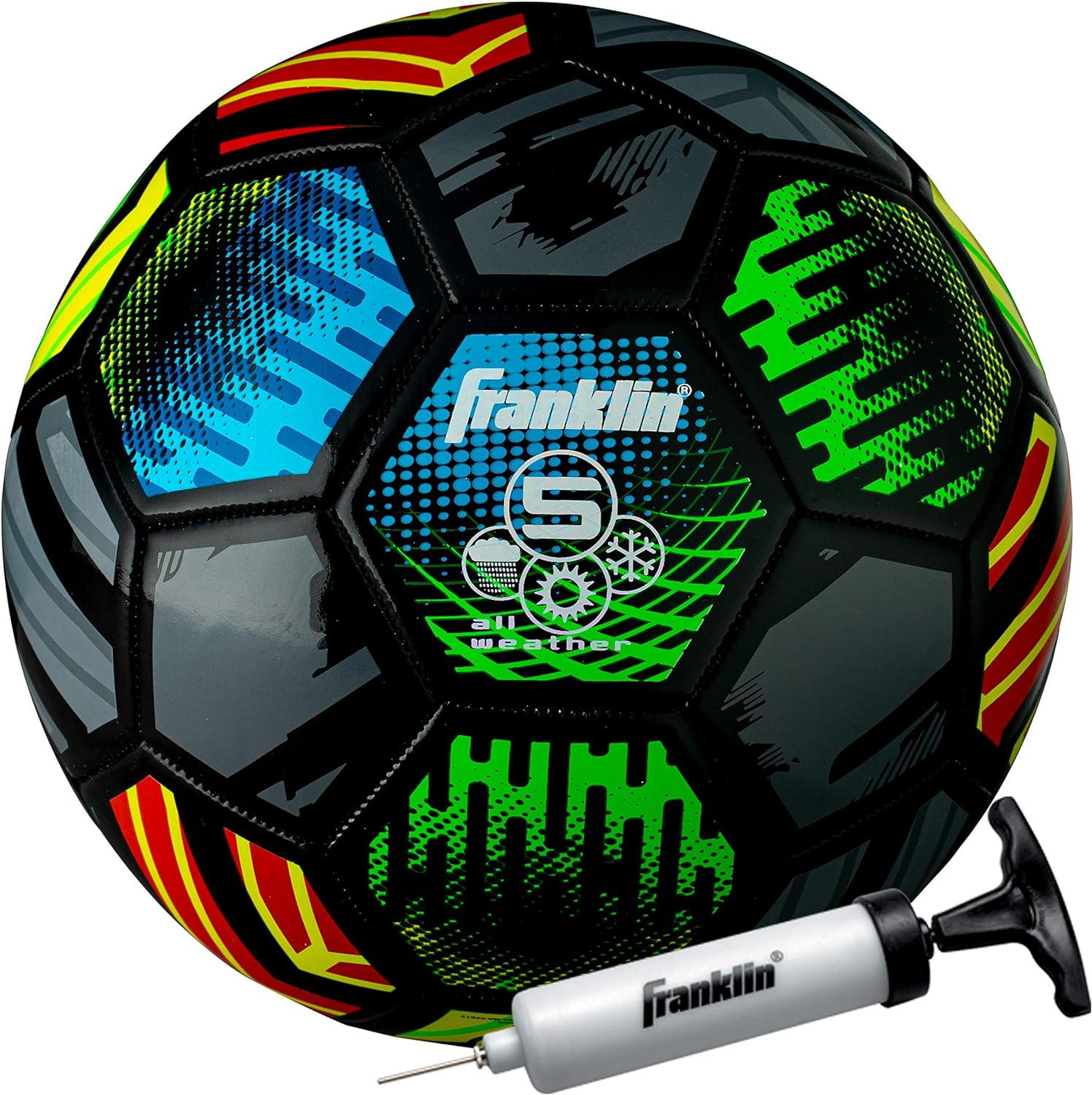 Franklin Sports Mystic Soccer Balls - Soccer Ball and Air Pump Sets - Multiple Size Soccer Balls - Soft Cover - Perfect for Kids and Adults