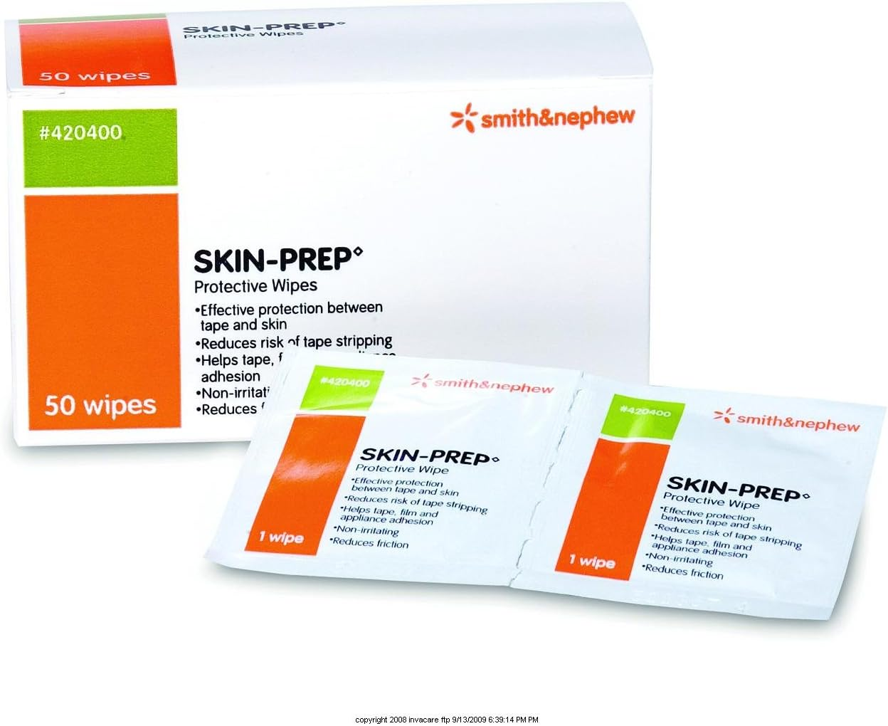 Smith & Nephew Skin-Prep Protective Dressing Wipes - Box of 50