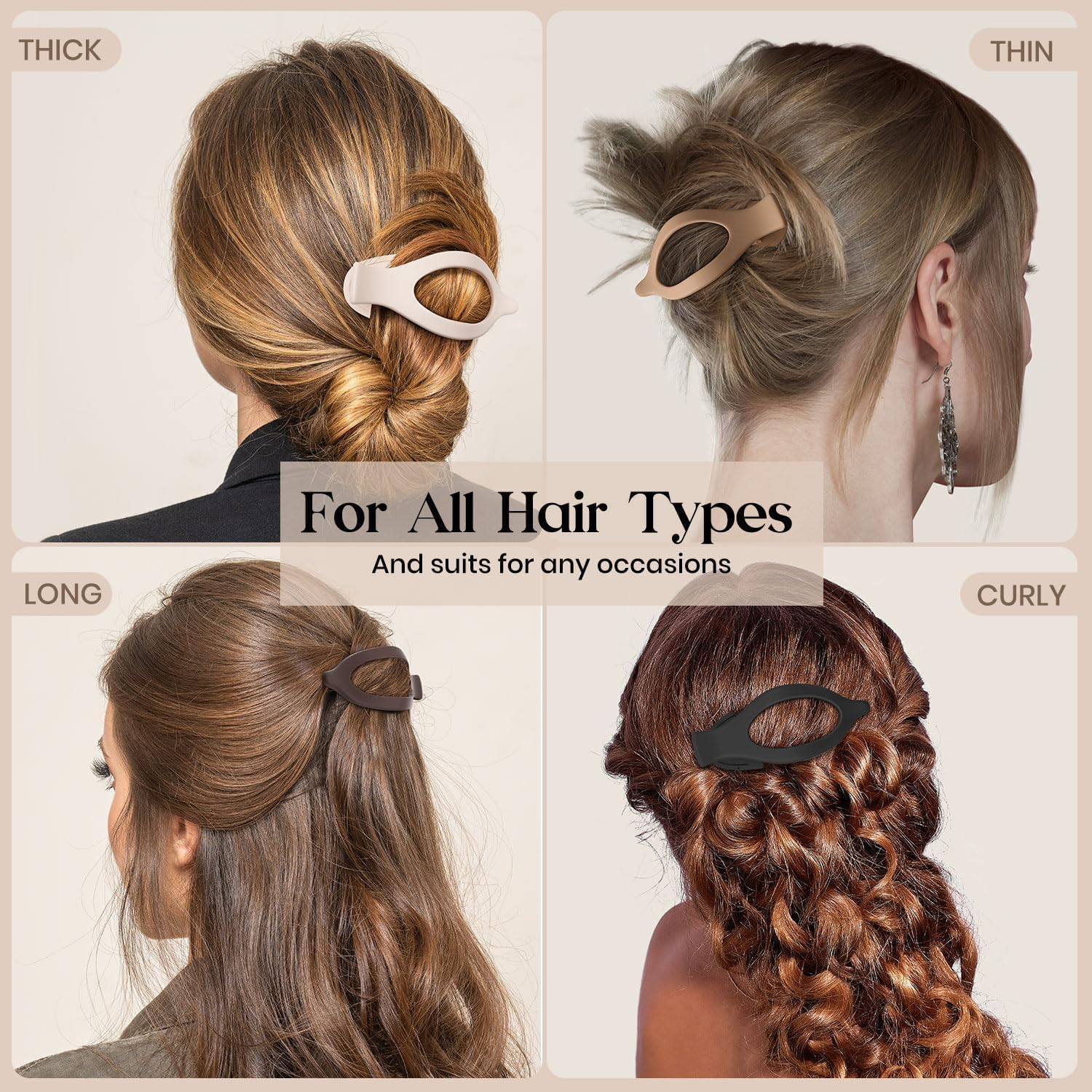 8Pcs Flat Hair Clips for Thin Hair and Thick Hair image number 3