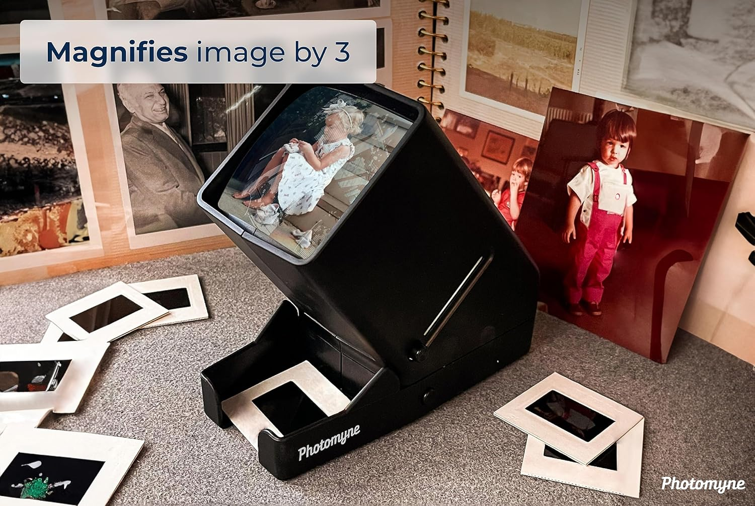 35Mm Slide Viewer, Film Negative Viewer with 3X Magnificationת LED Light Illuminated Viewing, USB or Battery Powered image number 6