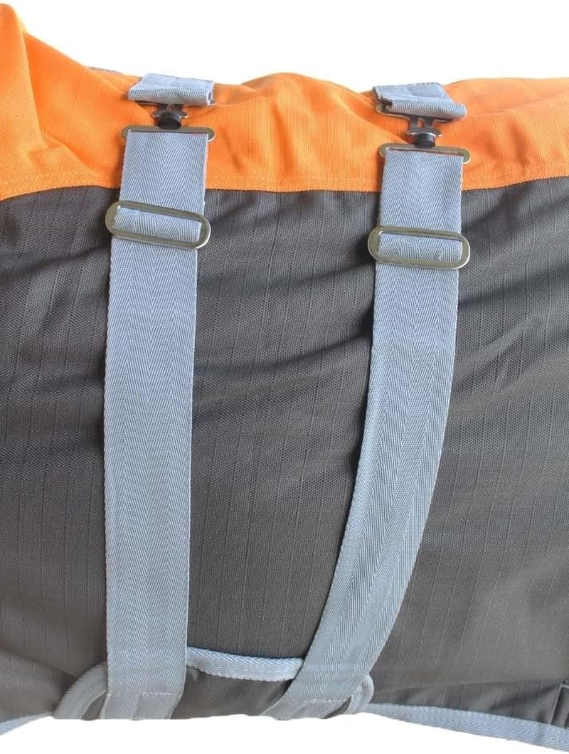 Challenger 60" 1200D Turnout Ripstop Waterproof Breathable Miniature Mini Weanling Donkey Pony Horse Foal Goat Winter Blanket Coat Cover Orange Grey 51973OR