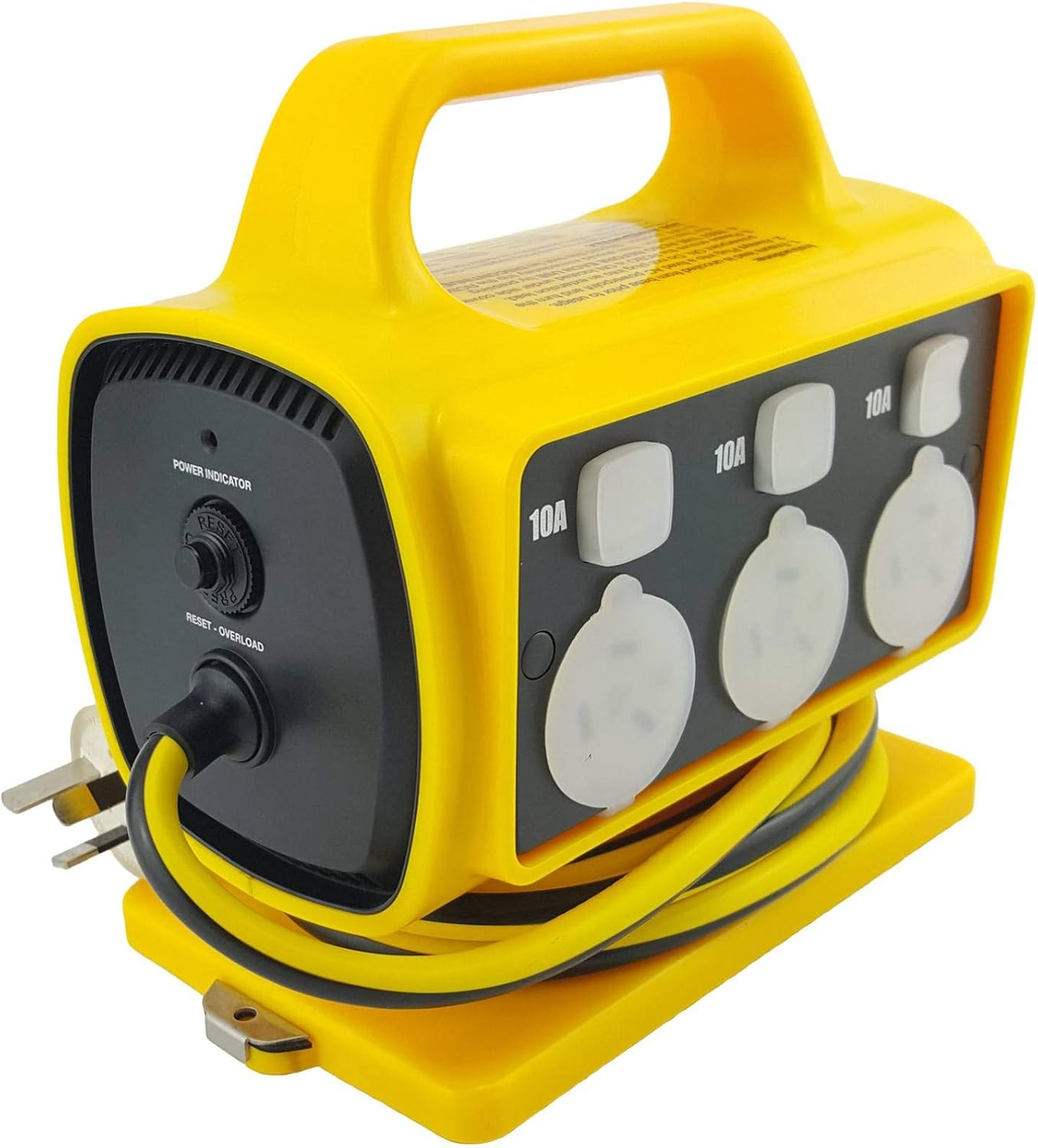 Ultracharge 10A Plug RCD Portable Safety Power Block with 2X USB Ports image number 2