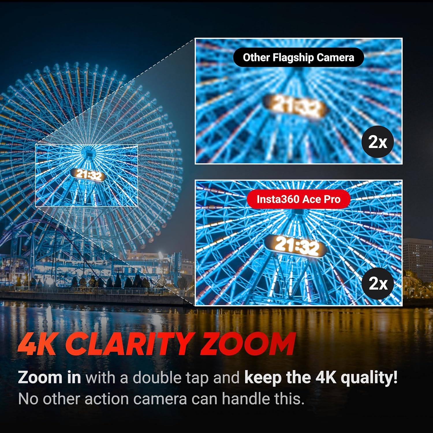 Insta360 Ace Pro - Waterproof Action Camera Co-Engineered with Leica, Flagship 1/1.3" Sensor and AI Noise Reduction for Unbeatable Image Quality, 4K120Fps, 2.4" Flip Screen & Advanced AI Features image number 3