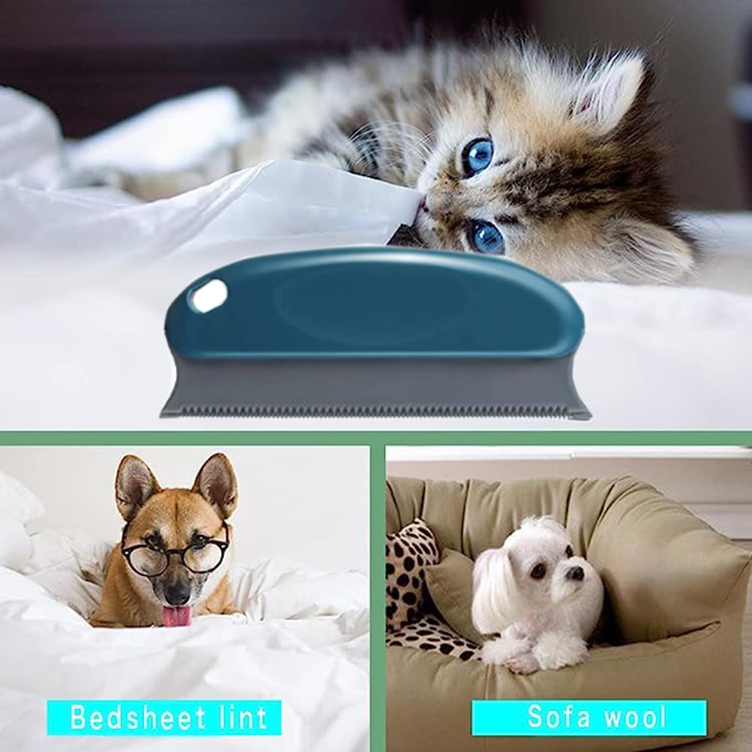 4Pcs Portable Lint Shaver Carpet Hair Remover Set, Lint Brush and Scraper for Pet Hair, Carpet Scraper Dog Hair Remover, Portable Lint Shaver Pet Hair Remover image number 3