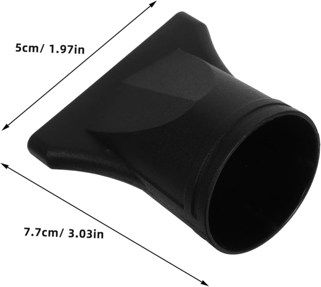 WOFASHPURET 10 Pcs Hair Dryer Nozzle Attachments Heat Resistant Concentrator Tips Black for Even Airflow and Hair Protection Styling image number 1
