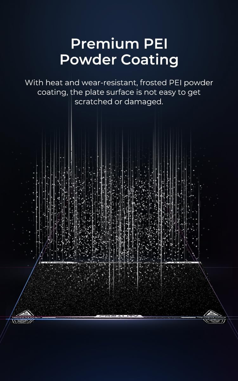 Creality Upgraded K1 Frosted PEI Build Plate Kit (235*235Mm), Magnetic Flexible Steel Plate, 3D Printer Platform for Ender-5 S1/K1/Ender-3 S1/Ender-3 S1Pro/Ender-3/3 Pro/3S/Ender-3 V2/Ender-5/5S/5 Pro image number 2