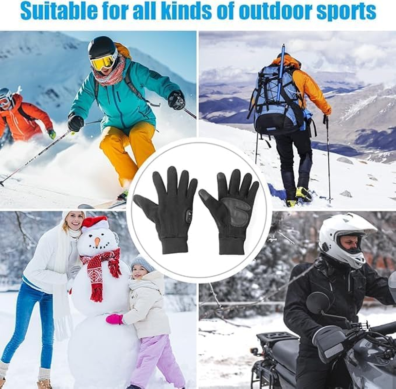 Heated Gloves, Rechargeable Gloves for Men Women, Battery Powered Waterproof Electric Heating or Cold Winter Outdoor Cycling Hiking Skiing Hunting image number 1