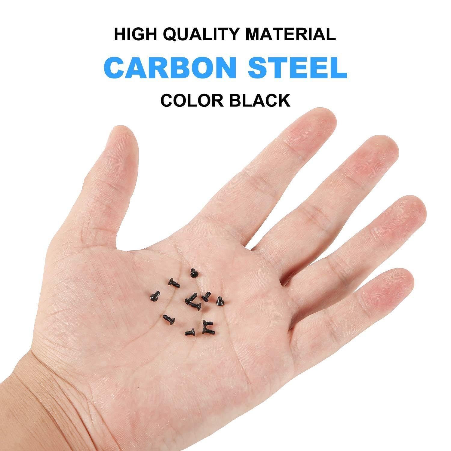 Wzenclave 500Pcs 10Sizesscrew Kit Repair Tool Assortment Set Cross Countersunk Laptop Repair Screw Combination Set M2 M2.5 M3 Black Laptop Computer Screws Assortment Kit for Electronic Repair image number 1