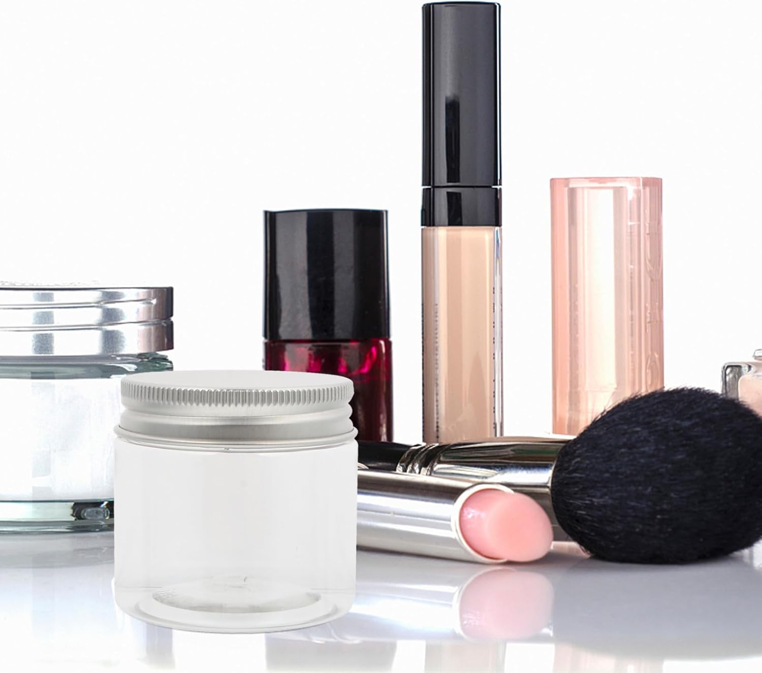 CONGARTENO 6Pcs 50G Travel Cosmetic Cream Jars with Natural Aluminum Lids and PVC Seals, Portable Empty Sample Containers for Skincare and Makeup Storage image number 4