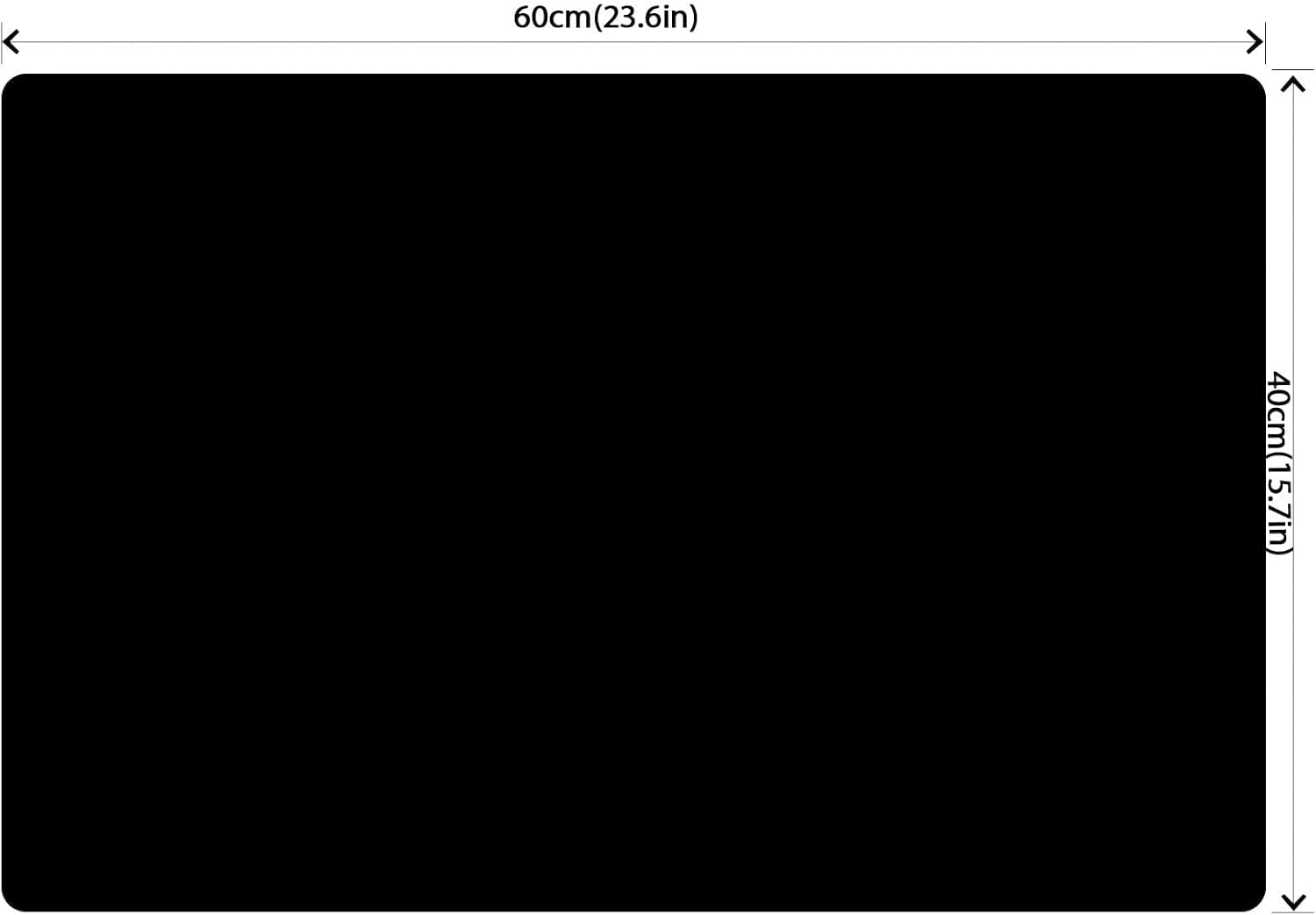 Pinrui Silicone Mat 60Cm X 40Cm (Black), Kitchen Bench Top Protector, Kitchen Mats Non-Slip, Countertops Protector for Kitchen & Crafts, Easy to Clean for Portable Stove, Coffee Maker, DIY(2 PCS)