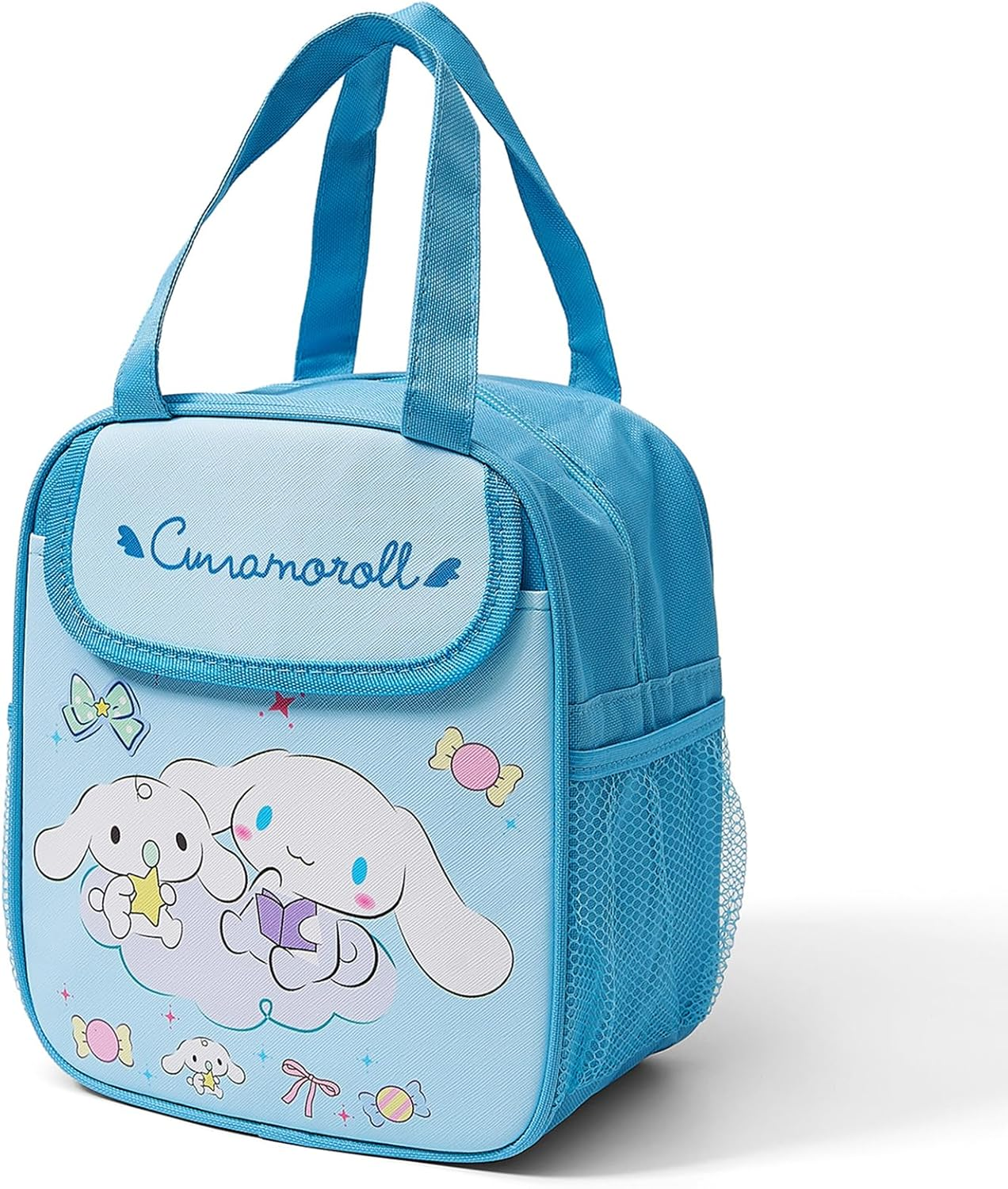 Cartoon Insulated Lunch Bags,Reusable Insulated Lunch Box, Leakproof Lunch Tote Bag, Easy to Clean Picnic Box Bento Bag, for Women Men Office Hiking Outdoor (Red)