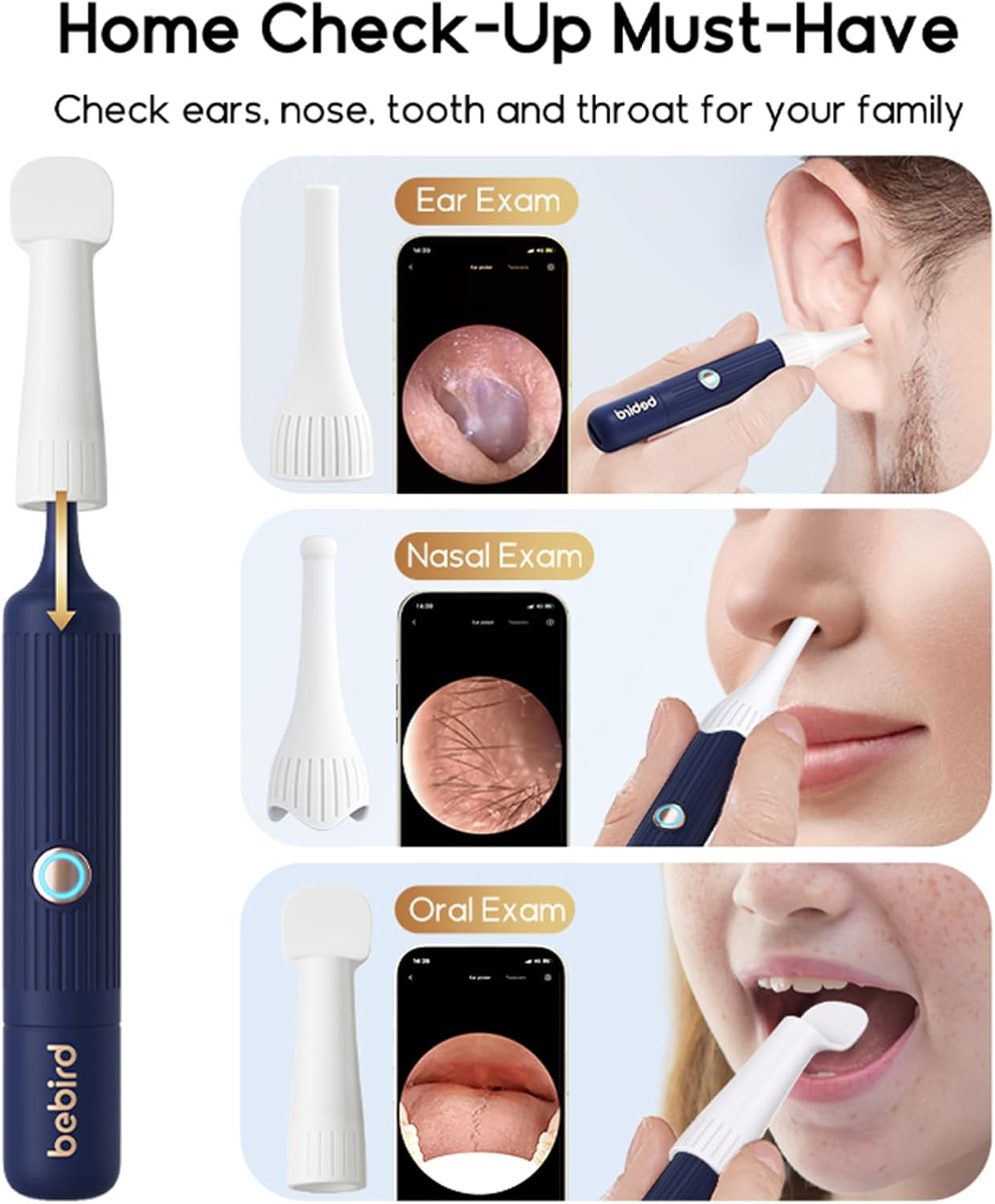 Removal Tool Camera, Wireless Smart Visual Ear Cleaning Kit with 13-Piece Tips, HD Camera Ear Otoscope with Tweezers, Earsight plus B31R Earwax Cleaner for Wet and Dry Ear image number 6