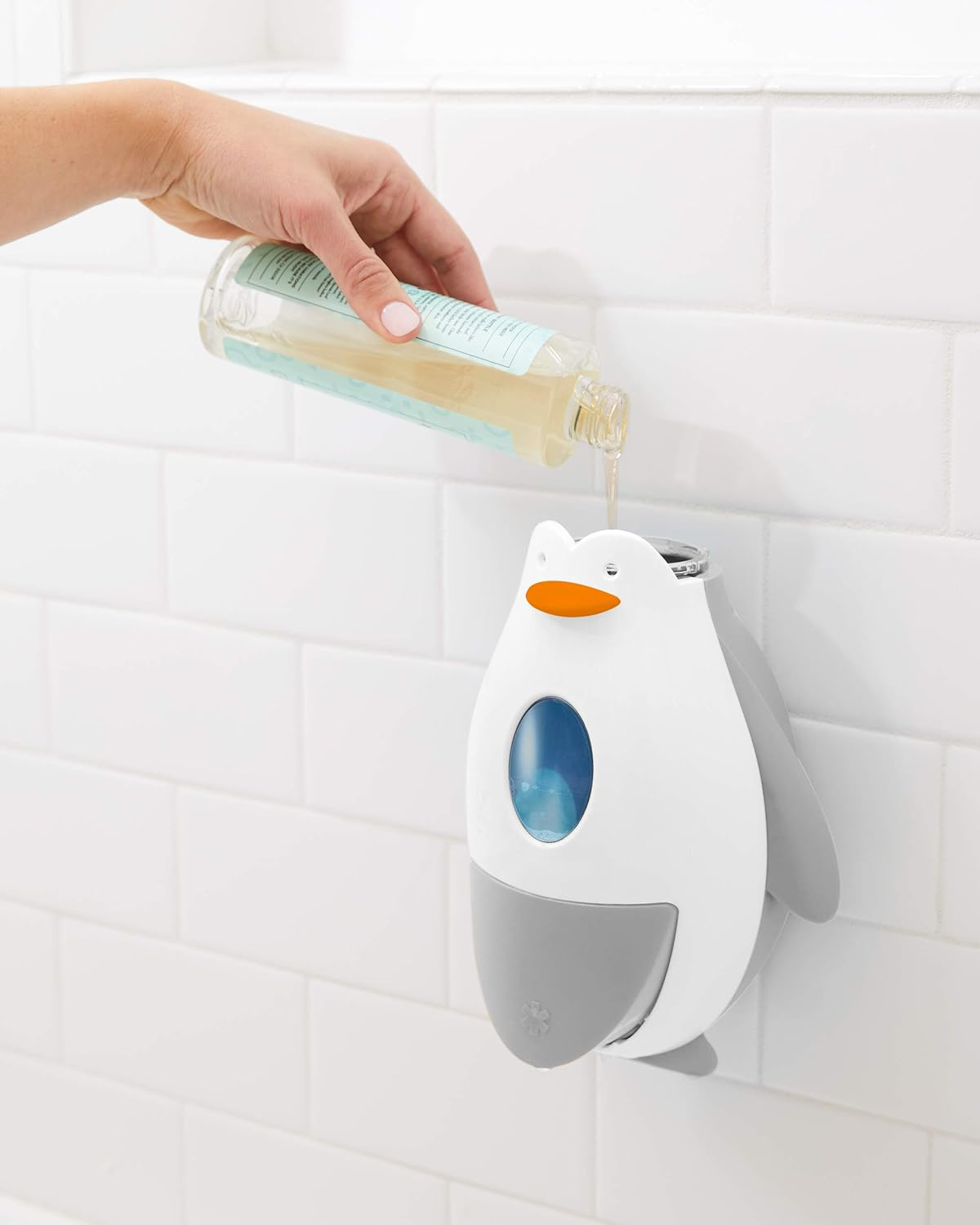 Skip Hop Baby Soap and Sanitizer Dispenser, Penguin, Blue 1 Count (Pack of 1)