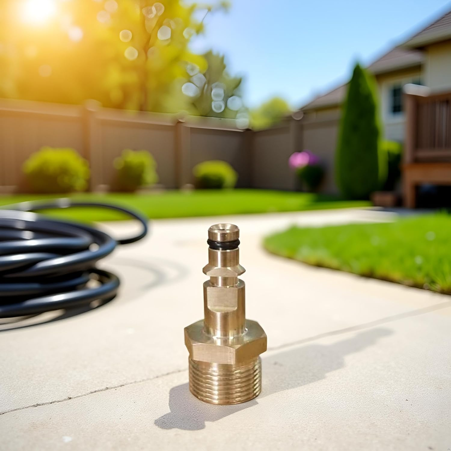 Calsgkspray 2Pcs Gold M22 Adapter High Pressure Washer Hose Adapter Pressure Pipe Quick Connector Converter Fitting for K Series Pressure Washer Replacement Parts and Accessories image number 3