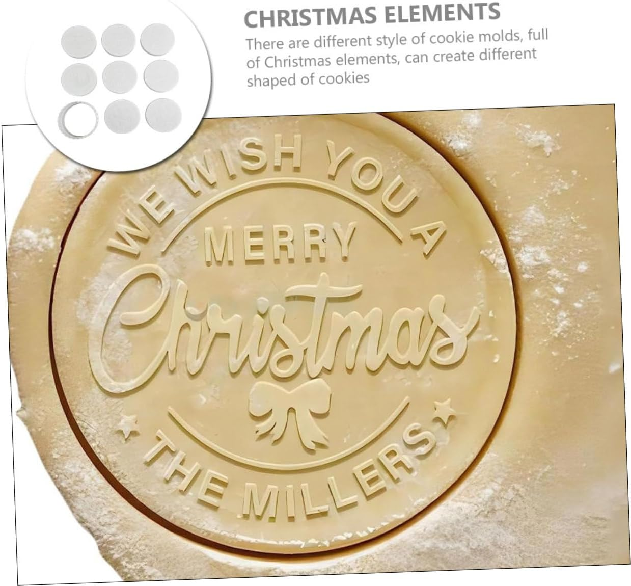 Ciieeo Christmas Cookie Stamp Mold Reusable Baking Molds for Christmas Sweets DIY Cookie Cutters Kitchen Supplies image number 5