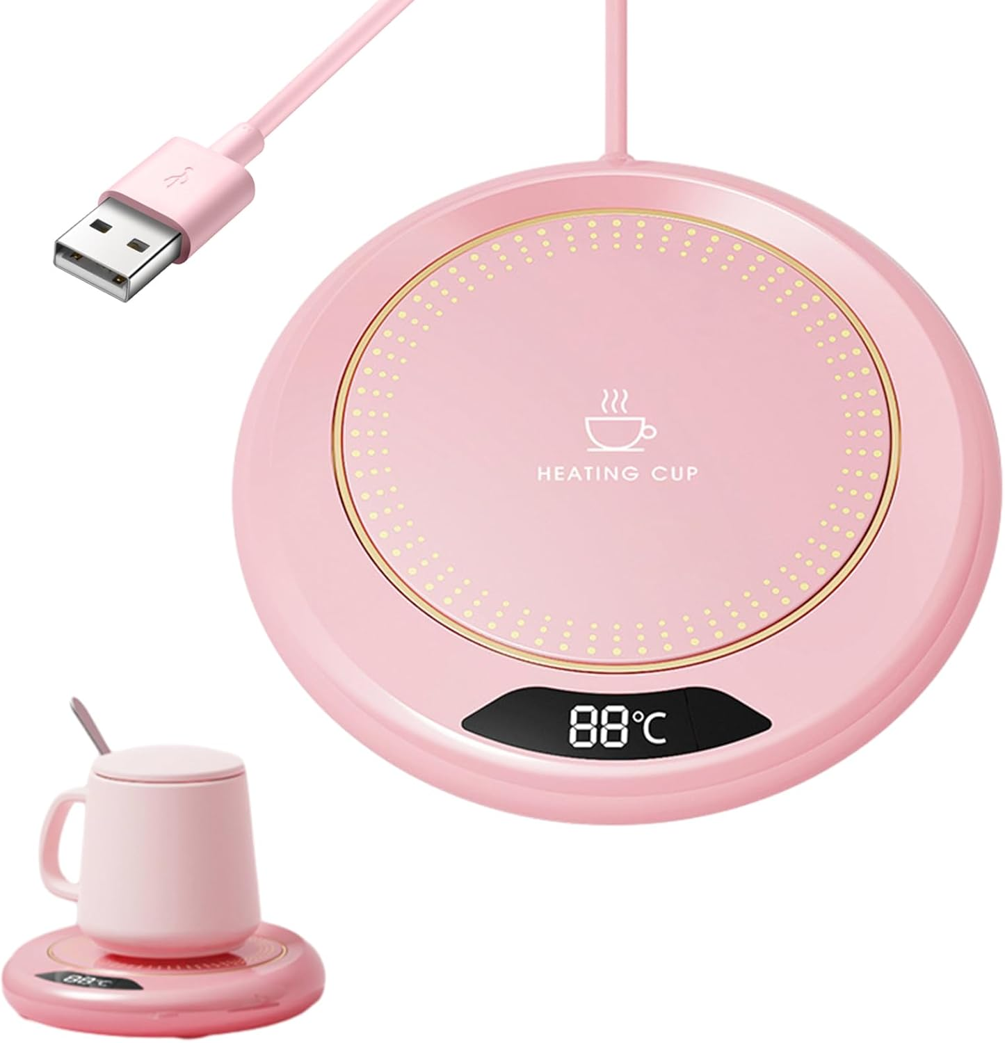 Coffee Mug Warmer - 3 Levels Temperature Mug Warmer 20W | Electric Warming Device for Kitchen Table Bar Housewarming Dining Room Food Candle Tea Milk