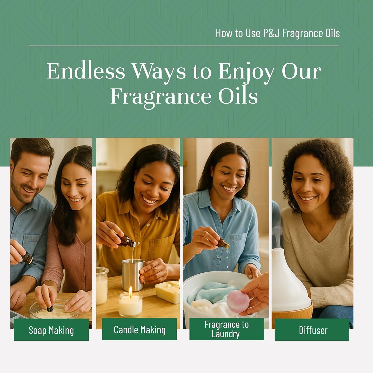 P&J Trading Christmas Set of 6 Premium Grade Fragrance Oils - Christmas Wreath, Mistletoe, Candy Cane, Gingerbread, Cinnamon, Cranberry - 10Ml Each image number 3