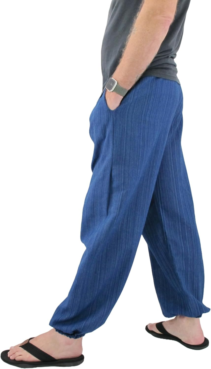 Love Quality Baggy Pants Men'S One Size Cotton Harem Pants Hippie Boho Trousers image number 5