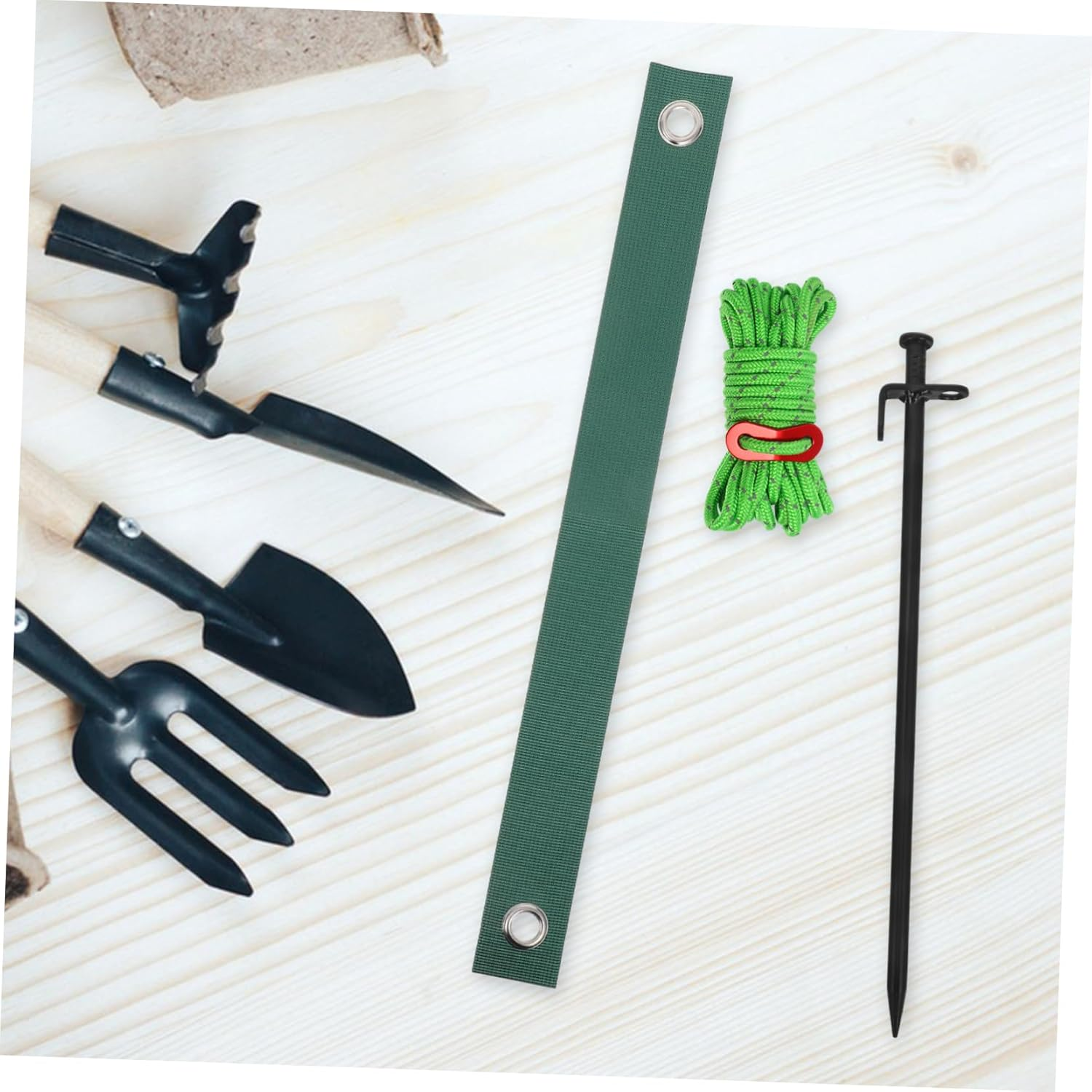 KONTONTY 3Pcs Tree Support Straps Stakes Straps Windproof Fixing Belts Tree Tie Kit for Gardening image number 3