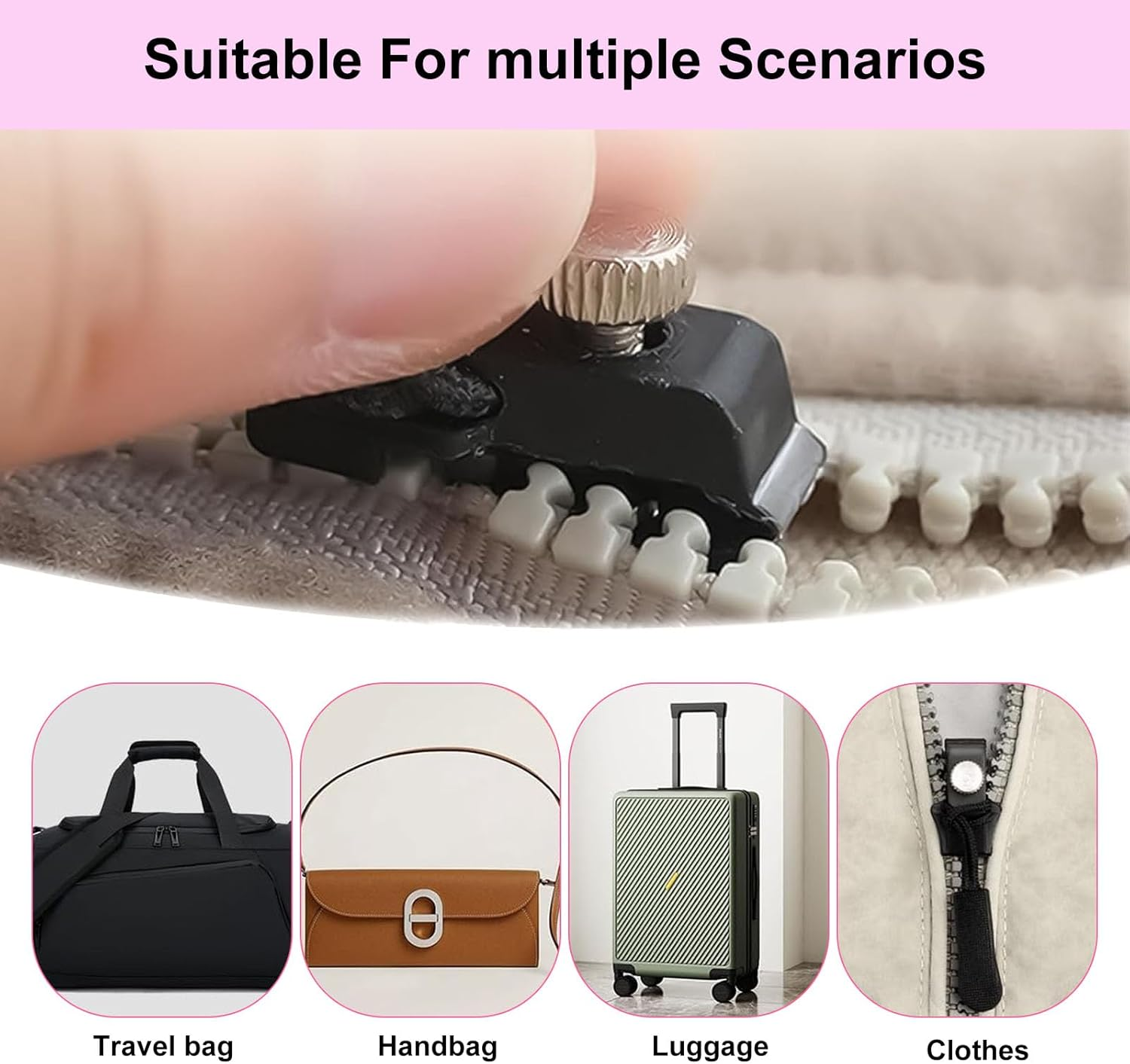 Lyvixora Zipper Repair Kit, 30Pcs Assorted Sizes Zipper Pull, Universal Set Zippers Fixer Zippers Fastener Repair Attachments for Bags/Jackets/Clothing/Shoes/Boots image number 5