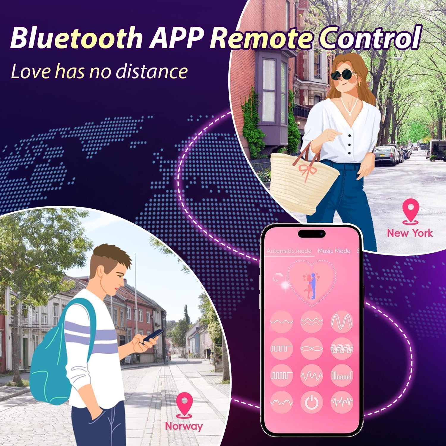 Vibrator Adult Sex Toys App Remote Control G Spot Wearable Vibrators Long Distance Egg Vibrator Wireless Bluetooth Rechargeable Wearable for Female Couples Clitoral Stimulator Sexual Pleasure Tools for Women (Rose Red) image number 2