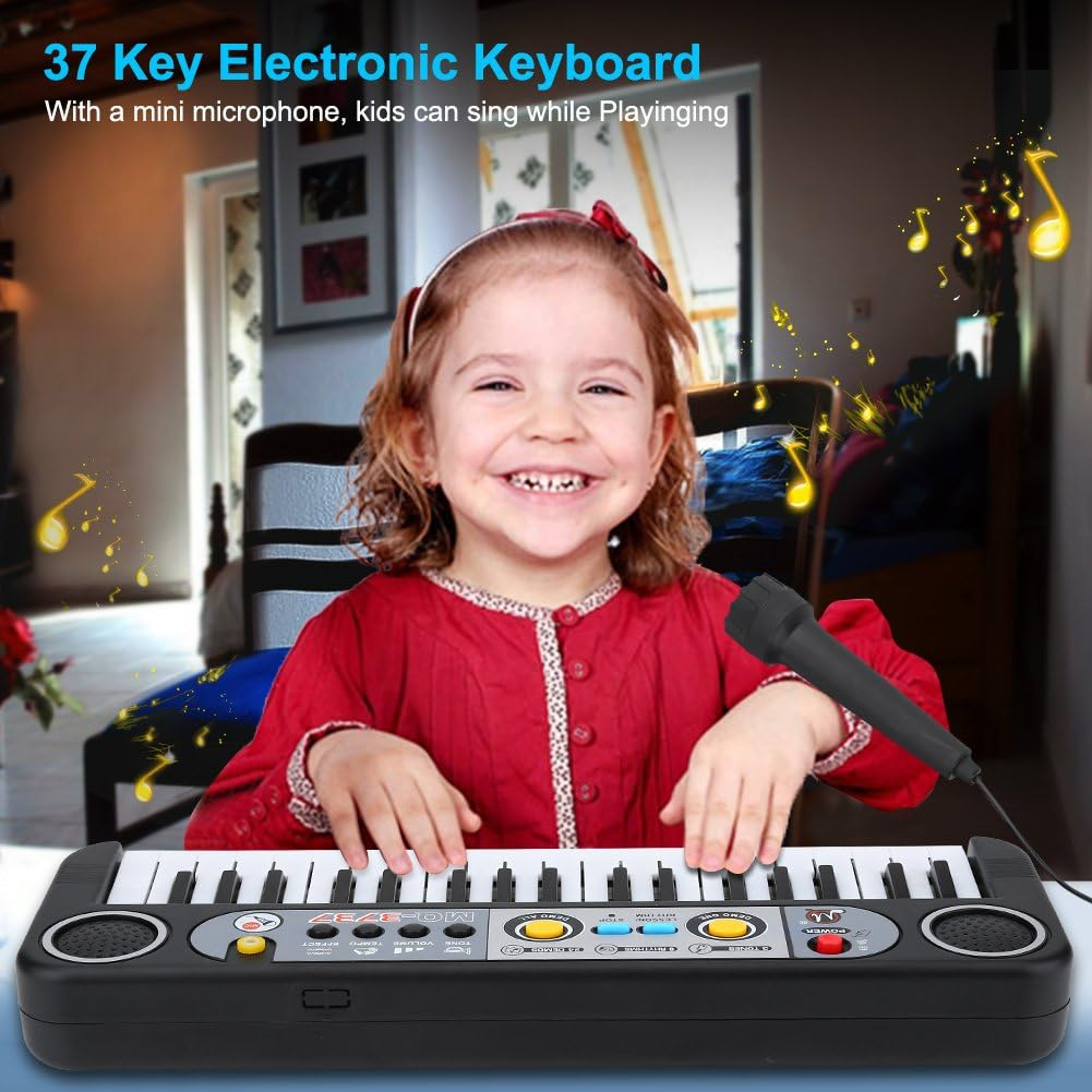 37-Key Electric Piano Keyboard Portable Indoor/Outdoor Playing Digital Key Board Piano Musical Instruments Kids Toy with Microphone, Musical Instruments Toy, Birthday Gift for Kids image number 4
