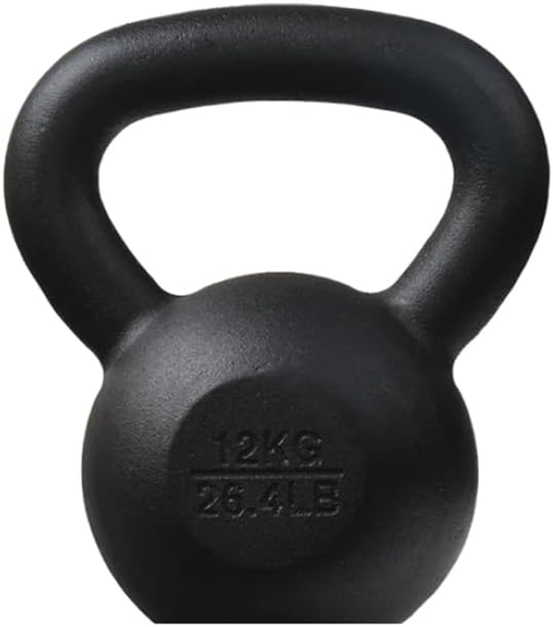 Powder Coated Cast Iron Kettlebells,Classic Kettlebell Weights, Black Kettle Bell 4Kg-48Kg,For Home Gym,Fitness,Workouts, Exercise,Weight Training