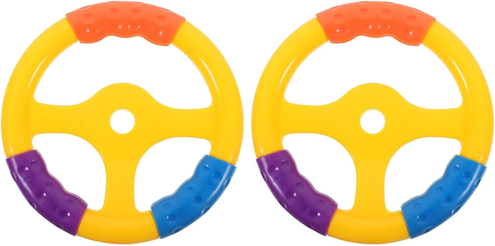 YARNOW 2Pcs Toy Steering Wheel - Plastic Steering Wheel for Rocking Car Bumper Car Pirate Ship - Playground Accessories for Treehouse Backyard Playset Outdoor Playhouse image number 3