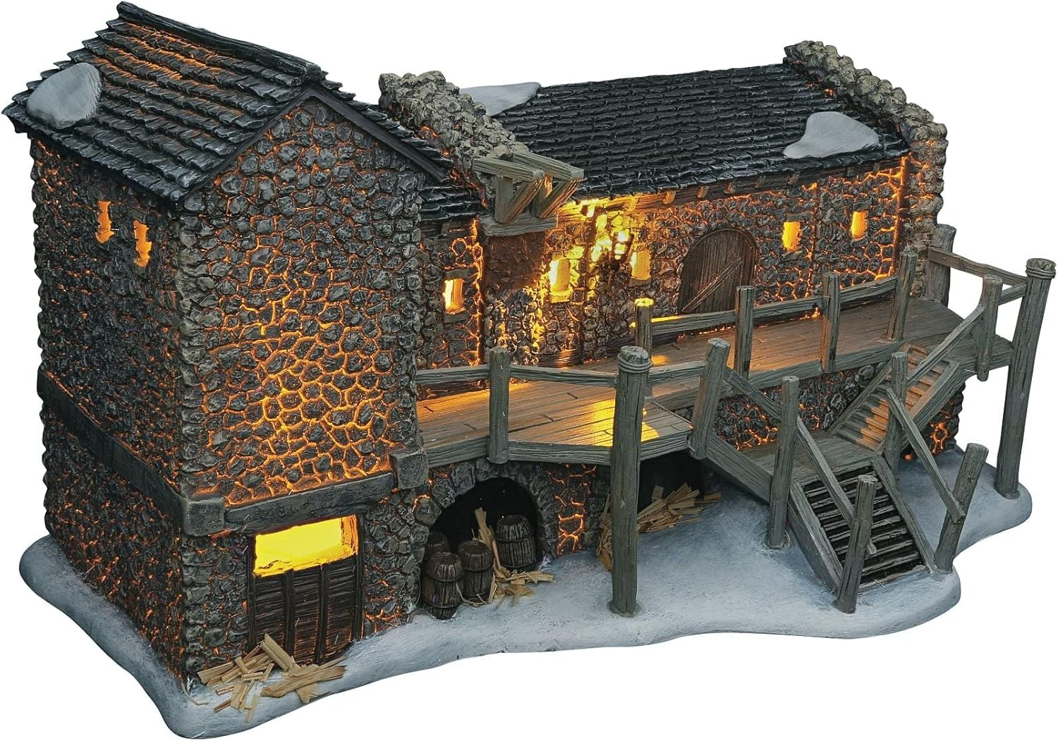 Department 56 Game of Thrones Village Night'S Watch Castle Black Lit Building, 6.61 Inch, Multicolor image number 4