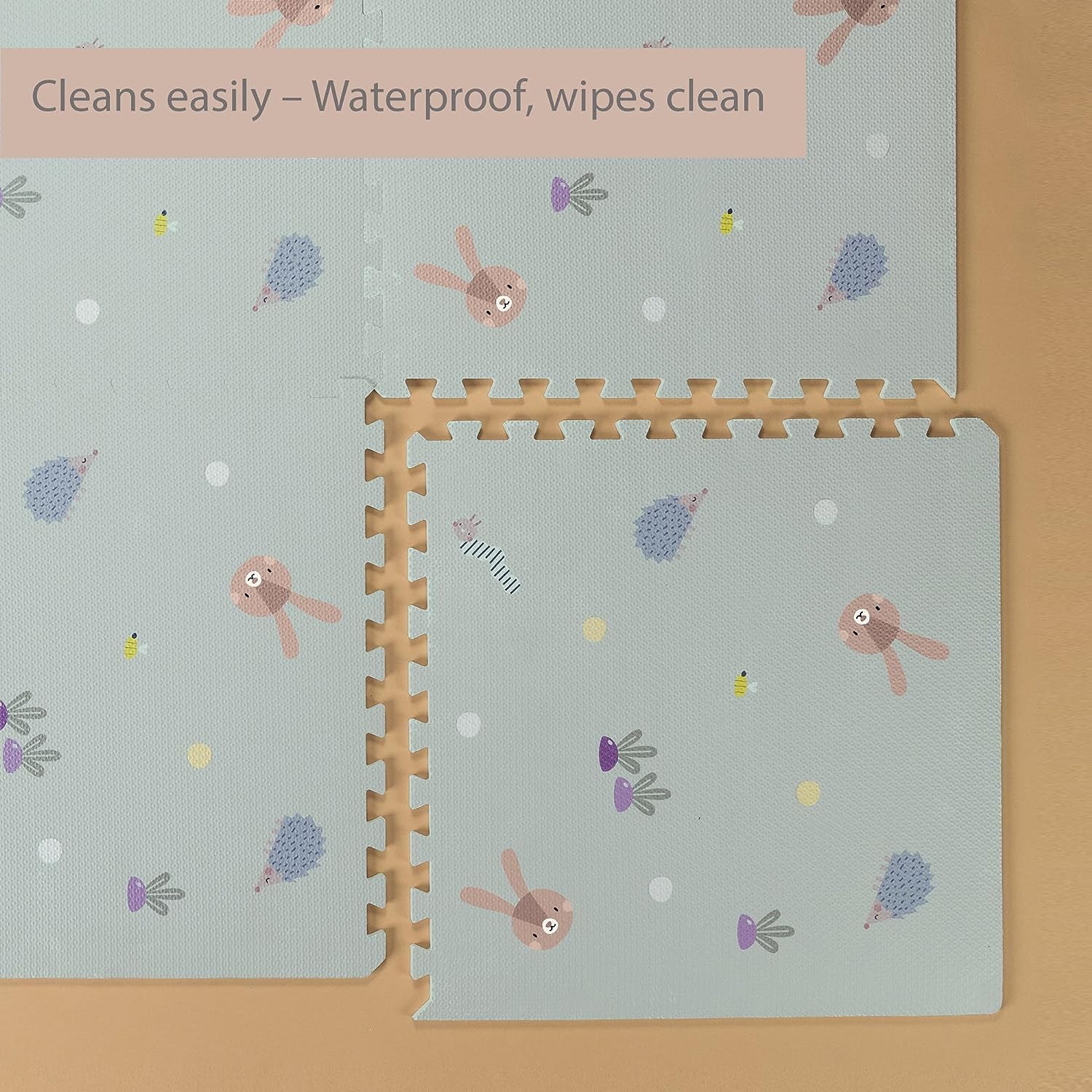 Taf Toys Soft Puzzle Mat - Play Pen Tummy Time and Crawling Mat for Baby with Interlocking Floor Tiles, 180X120 Cm Puzzle Floor for Infants and Toddlers (X-Large) image number 1