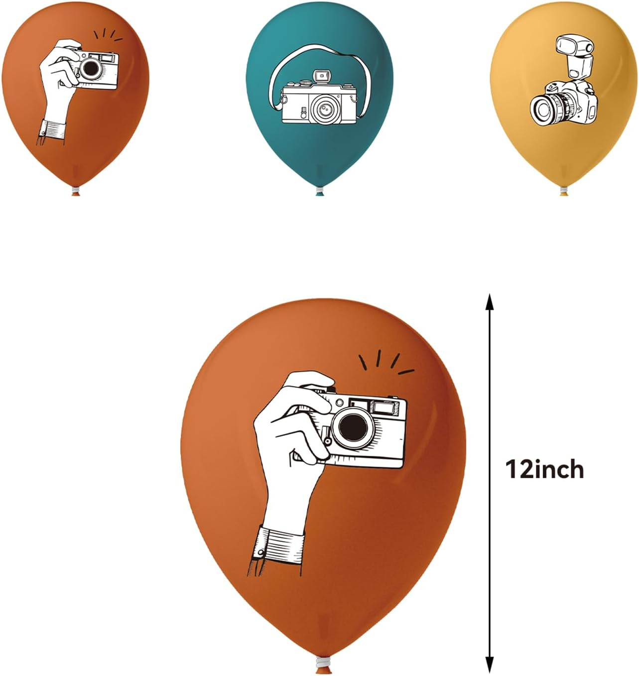 Photography Party Decorations Photography Birthday Party Supplies Includes Photography Birthday Banner Cake Topper Cupcake Toppers Balloons for Photographer Party Photography Enthusiast Party image number 5