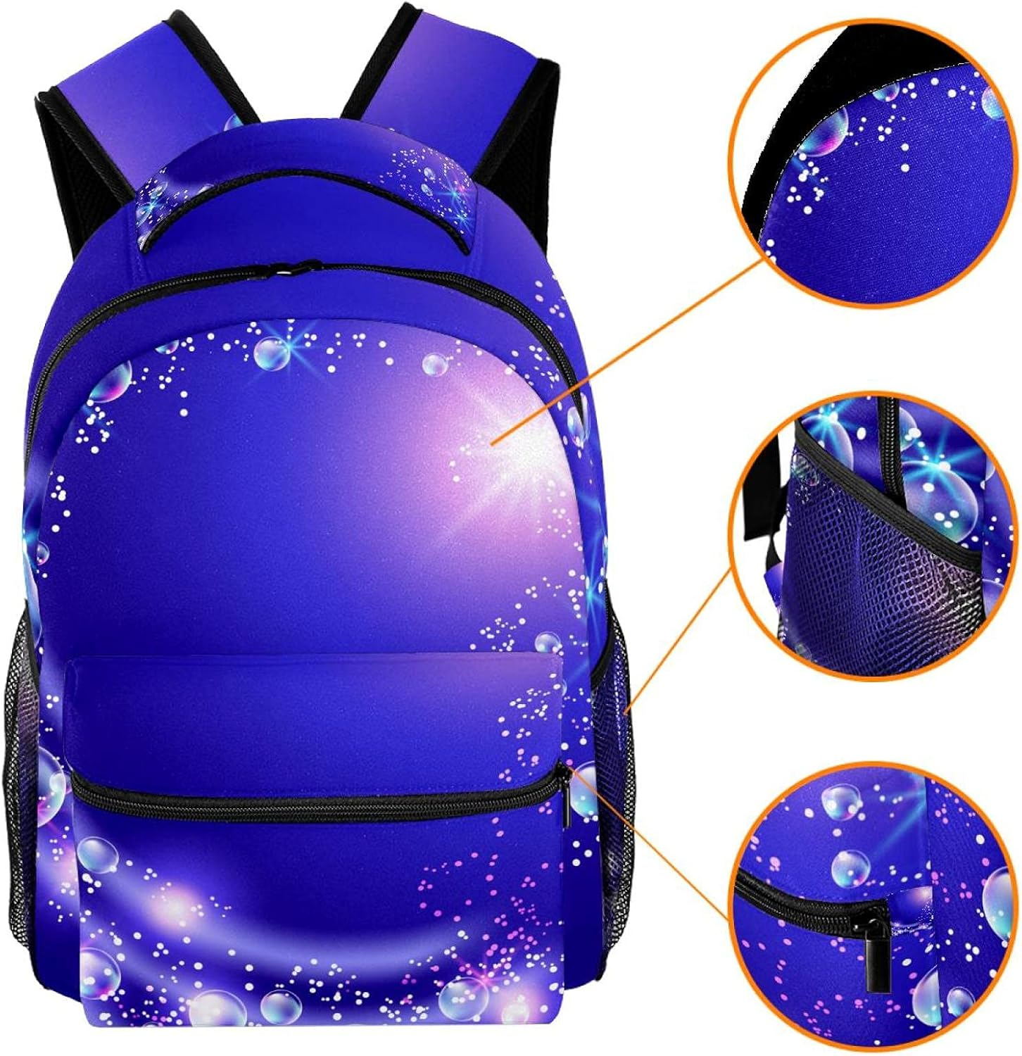Gentle Circular Bubble Backpack Students Shoulder Bags Travel Bag College School Tote Backpacks image number 1