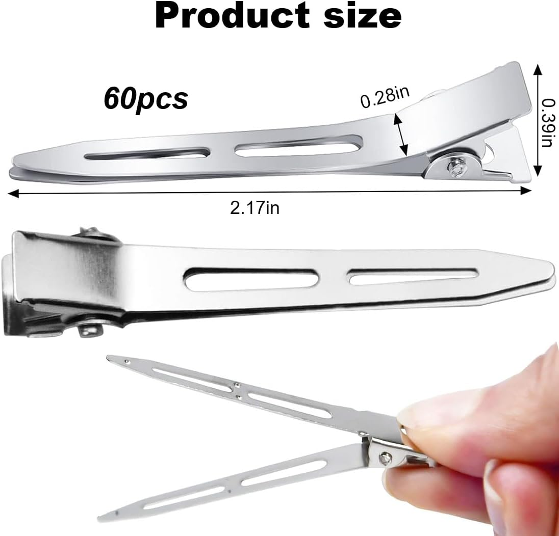 Aililong Pack of 60 Hair Clips, Alligator Clips, Hair Clips for Women, Hair Clips, Hairdressing Supplies, Hair Clips for Styling, 2.2 Inch Hair Clips, Small Hair Clips for Women image number 5