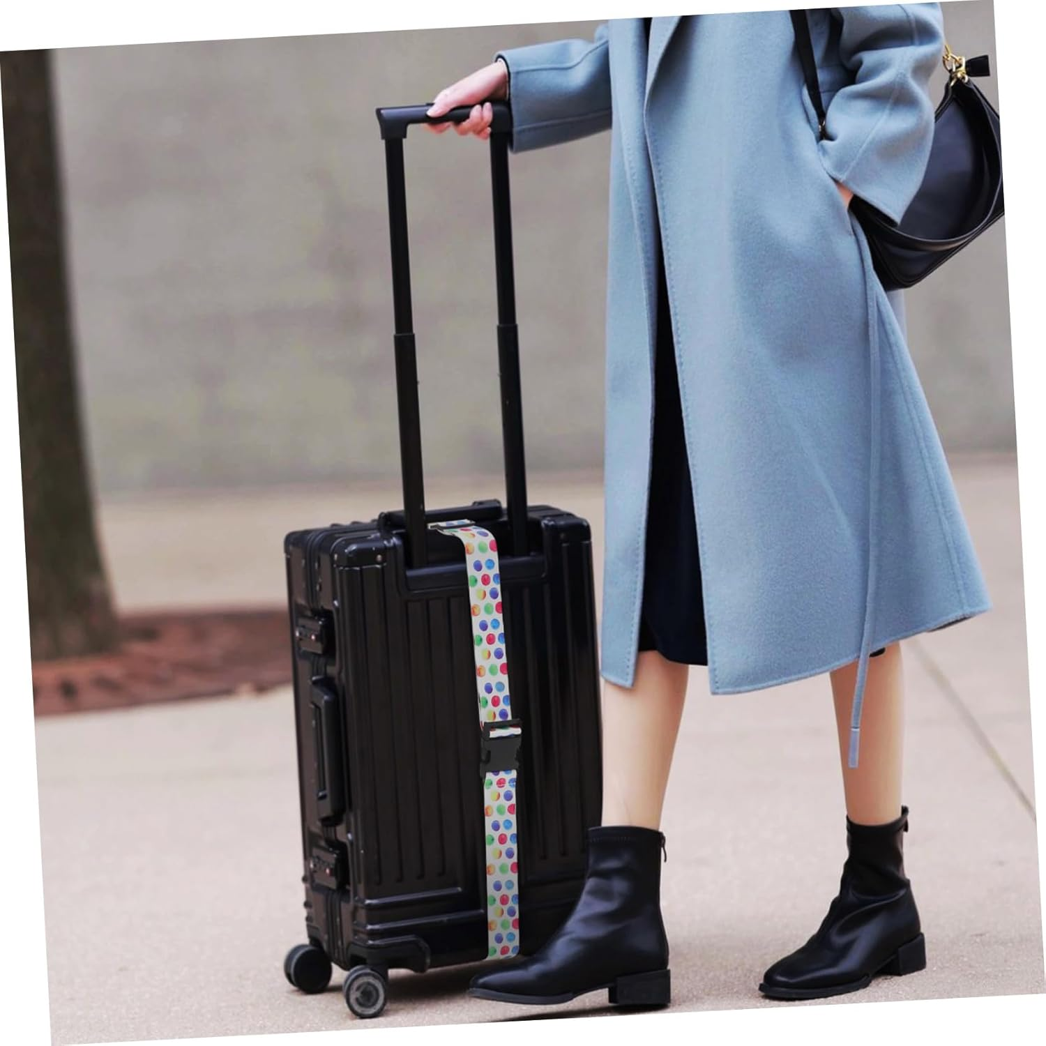 PRETYZOOM Luggage Straps for Suitcases Adjustable Travel Security Straps Lockable Luggage Belts for Travel image number 2