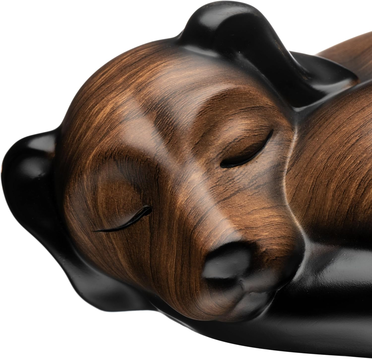 Kriss Art Pet Urns, Sleeping Resin Urn, Dog Urn for Ashes, Small Animal Urn (Black Walnut).. image number 4