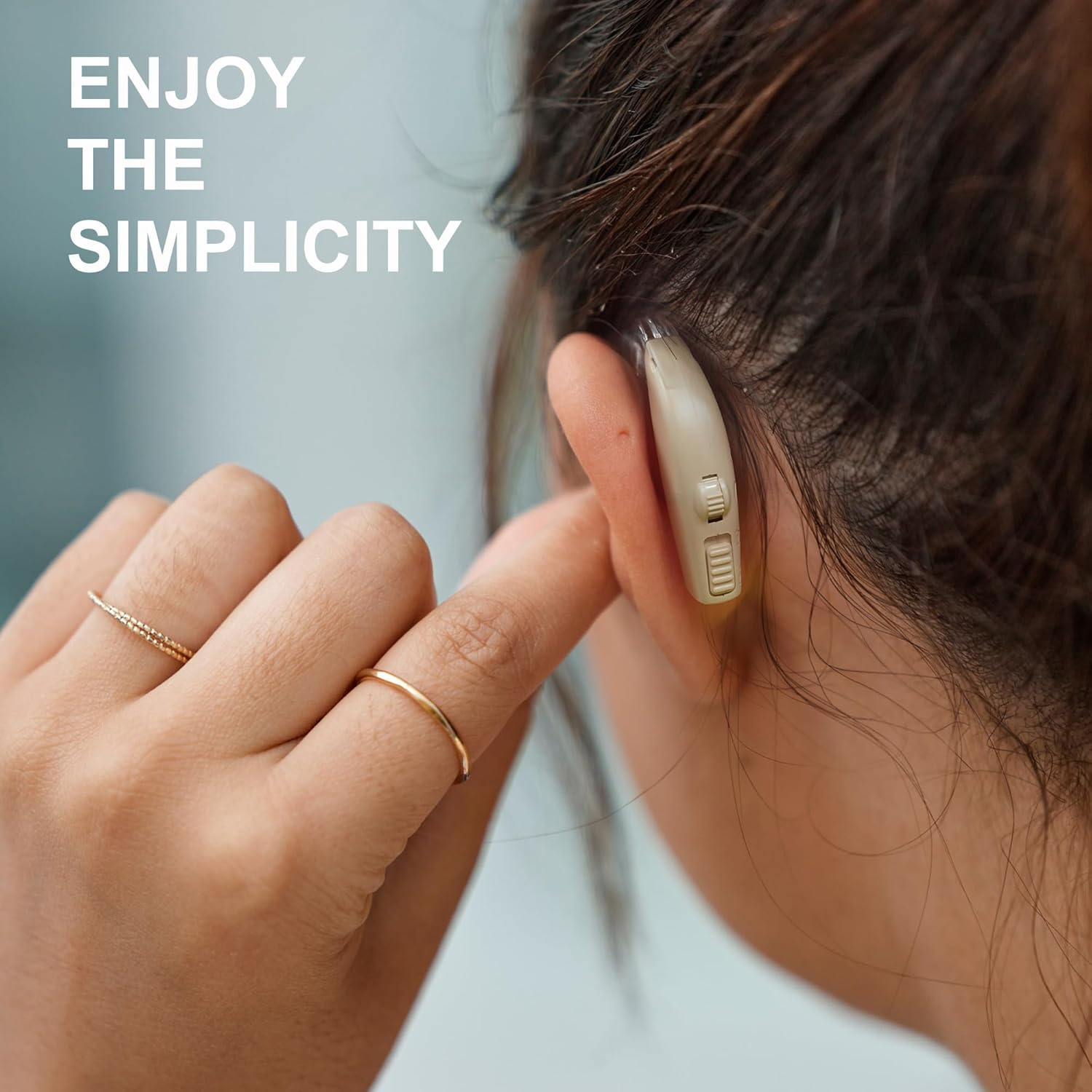 Hearing Aids, Digital Hearing Aids for Seniors with Noise Cancelling, Rechargeable Hearing Amplifier with Volume Control, Hearing Assist Hearing Loss Devices with Charging Case (Beige) image number 6