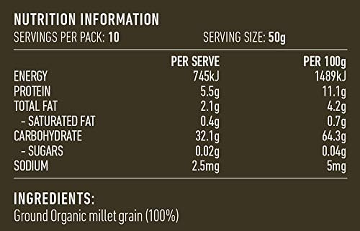 Lotus Organic Millet Meal 500 G, 500 G image number 2