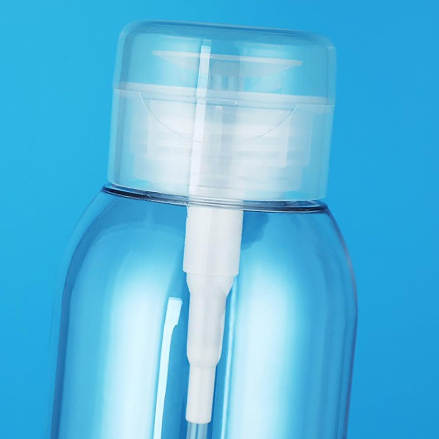 1 Pcs 500Ml Makeup Remover Pump Bottle Push down Pump Dispenser Alcohol Acetone Pump Container for Nail Polish Facial Toner image number 1