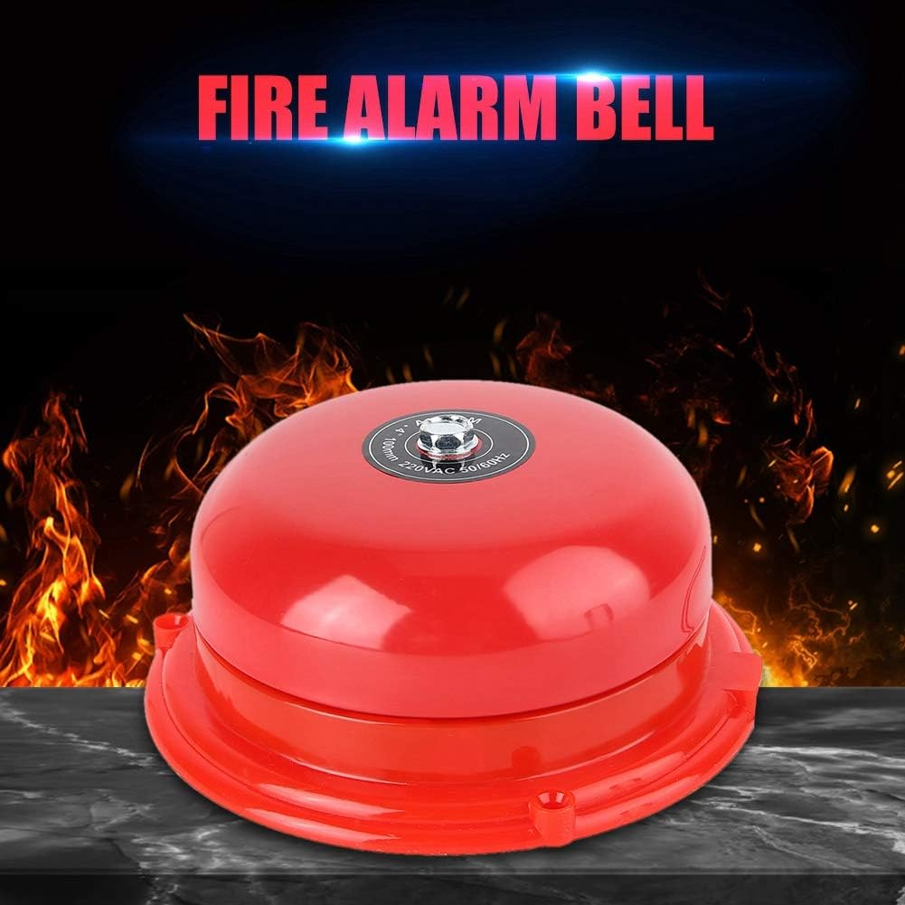 4 Inch Fire Alarm Bell, 100 Db Metal Fire Control Internal Impact Type Electric Safety Bell 12 V/24 V/220 V (220 V) image number 5