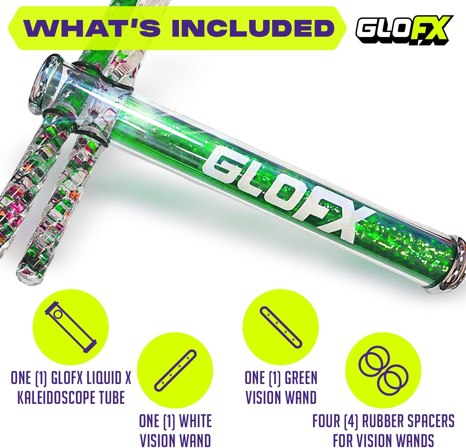 Glofx Liquid X-Kaleidoscope Tube Toy - Rave EDM Kaleidoscope Toy image number 1