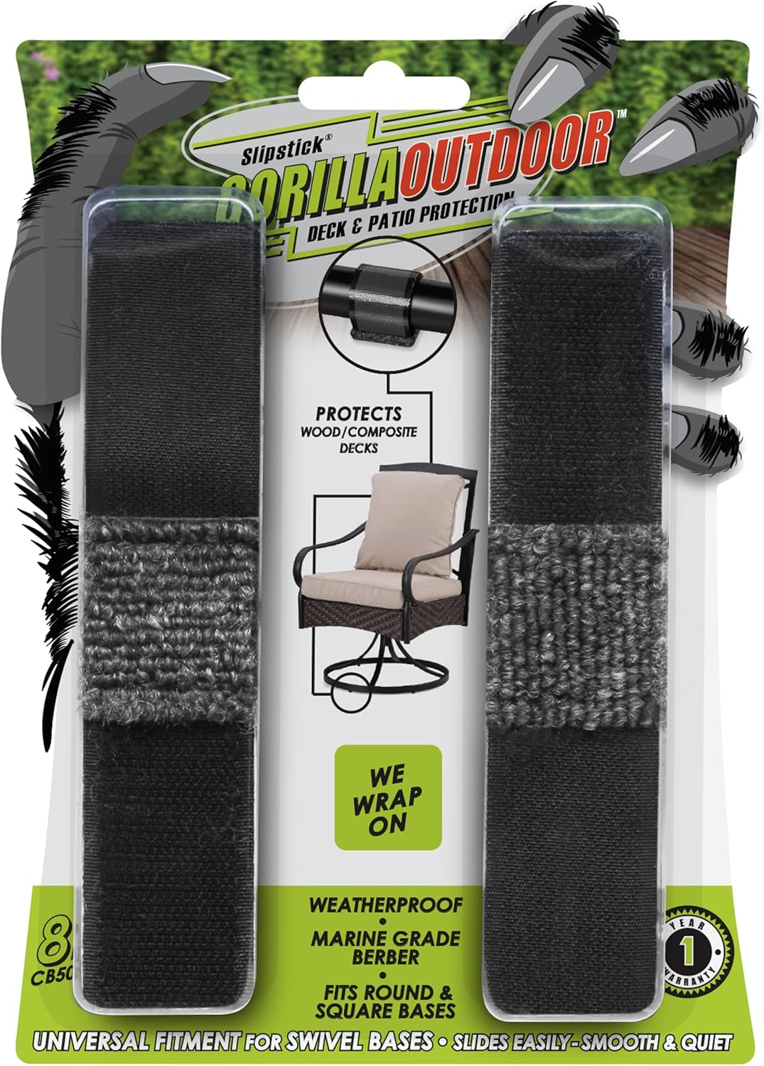 Gorillaoutdoor Sled Base Chair Floor Protectors/Wrap around Berber for Furniture with Tubular Legs and Bases (16 Pack) Wrap on Furniture Pads for Outdoor or Indoor Use Don'T Scratch Your Deck image number 4