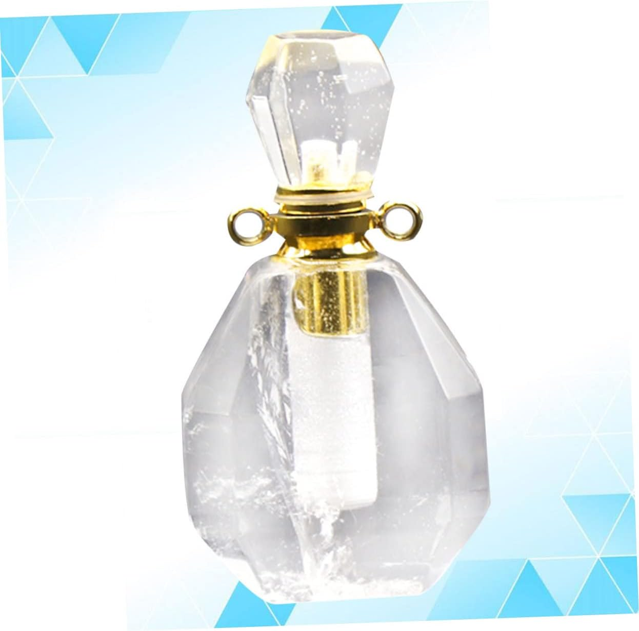 LIFKOME Crystal Perfume Atomizer Bottle Natural Fluorite Wishing Bottle Pendant Necklace Travel Jewelry Accessory for Women image number 6
