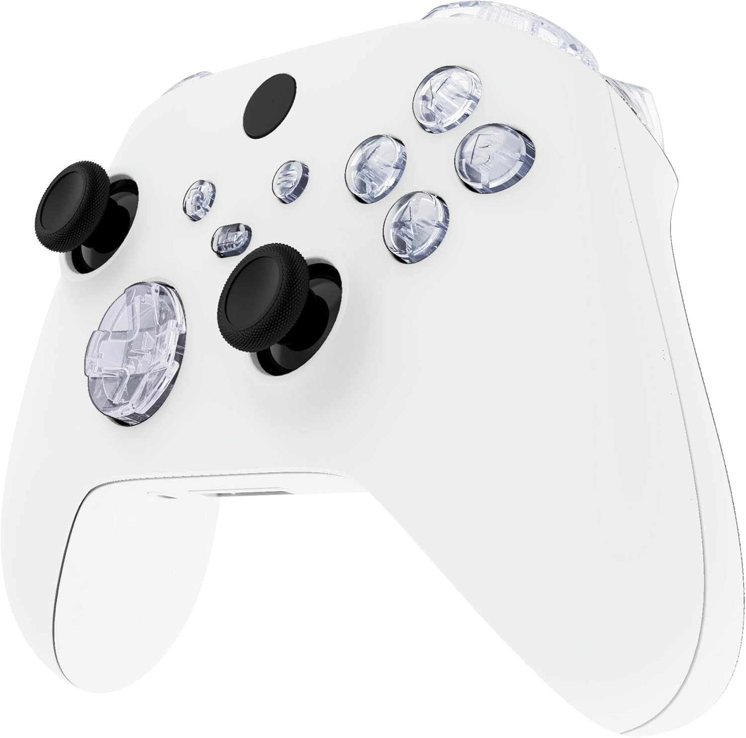 Extremerate Transparent Clear Replacement Buttons for Xbox Series S & Xbox Series X Controller, LB RB LT RT Bumpers Triggers D-Pad ABXY Start Back Sync Share Keys for Xbox Series X/S Controller image number 4