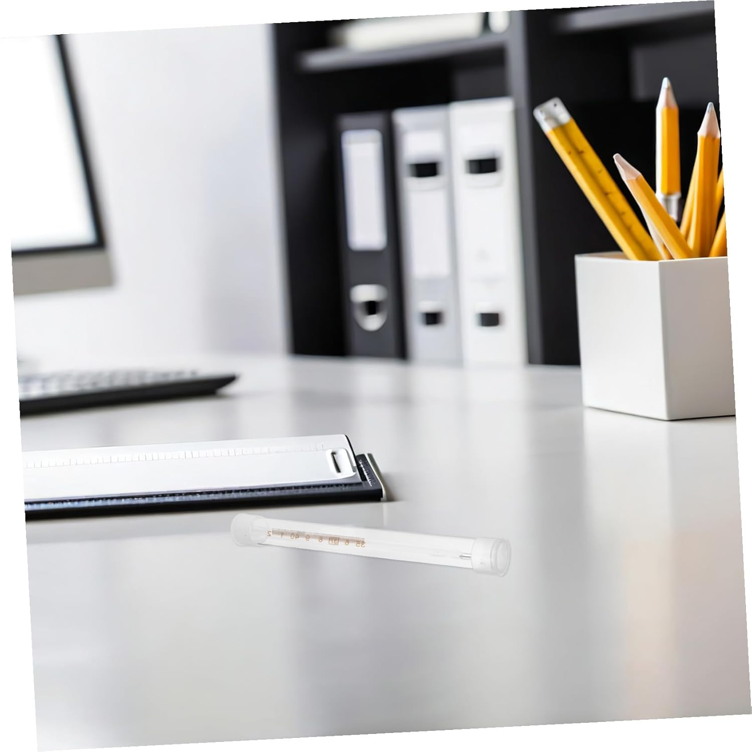 Iplusmile 10Pcs Thermometer Safety Case Transparent Plastic Tube Organizer for Home Office Travel Shock-Absorbing Protective Storage Container for Thermometers image number 6