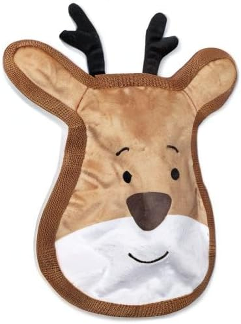 Fringe Studio Plush Dog Toy, Reindeer Face (729027)