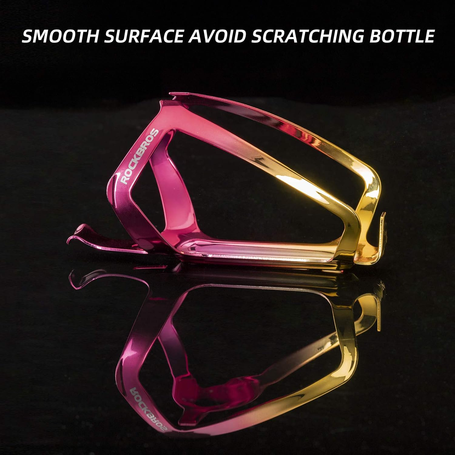 ROCKBROS Bike Water Bottle Holder - Lightweight Aluminum Bike Water Bottle Cage Brackets Adjustable Bicycle Cup Holder for MTB Road Bike - Black Red*2 image number 7